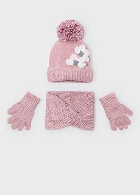 Mayoral winter muts-sjaal set meisjes - roze