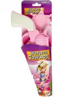 LG Imports cowgirl sherrifset roze 2 delig 14 cm - thumbnail