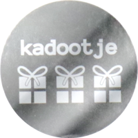 Etiket | papier | permanent | wit/zilver | rol à 500 stuks - thumbnail