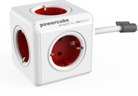PowerCube Extended stekkerblok rood 5 stopcontacten 3,0M - thumbnail