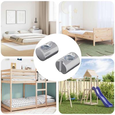 VidaXL Meubel barrelmoer 2 pcs verzinkt m6 x 13 mm ijzer