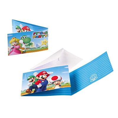 Super Mario uitnodigingen, 8st.