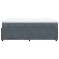 Boxspring met matras fluweel donkergrijs 140x190 cm - thumbnail