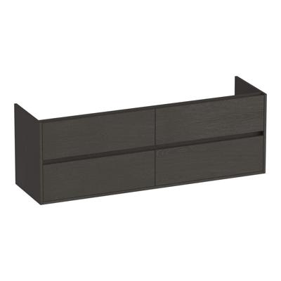 Brauer Adore - Onderkast - 160 cm - met 4 Softclose Lades Greeploos en 2 Sifon Uitsparingen - Timber Anthracite