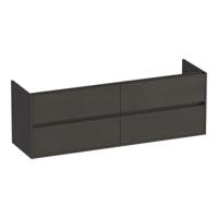 Brauer Adore - Onderkast - 160 cm - met 4 Softclose Lades Greeploos en 2 Sifon Uitsparingen - Timber Anthracite - thumbnail
