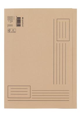 Vouwmap quantore a4 ongelijke zijde 250gr beige | 10 stuks