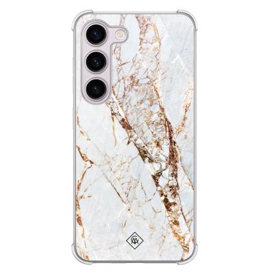 Samsung Galaxy S23 Plus shockproof hoesje - Marmer goud Samsung Galaxy S23 Plus shockproof hoesje - Marmer goud