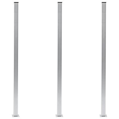 VidaXL Schuttingpalen 3 st 185 cm aluminium VidaXL Schuttingpalen 3 st 185 cm aluminium
