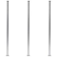VidaXL Schuttingpalen 3 st 185 cm aluminium - thumbnail