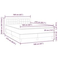 Boxspring met matras fluweel donkergroen 160x210 cm - thumbnail