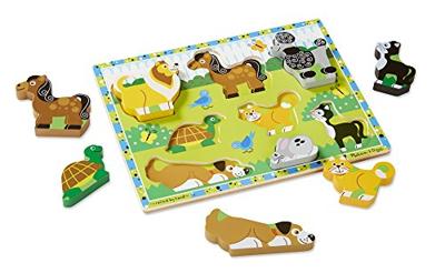 Melissa & Doug houten puzzel huisdieren - thumbnail