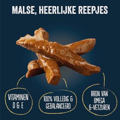 Felix Heerlijke Reepjes Farm Selectie met rund, kip, eend, kalkoen in saus natvoer kat (jumbopack) Per doos (44 x 80 g) - thumbnail