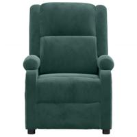 Fauteuil verstelbaar elektrisch stof donkergroen - thumbnail