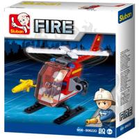 Sluban Fire Brigade Helicopter bouwstenen set - thumbnail