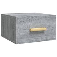 Nachtkastjes 2 st wandgemonteerd 35x35x20 cm grijs sonoma eiken - thumbnail