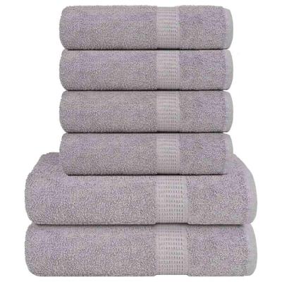 VidaXL 6-delige handdoekenset frogn 360 g/m² grijs VidaXL 6-delige handdoekenset frogn 360 g/m² grijs