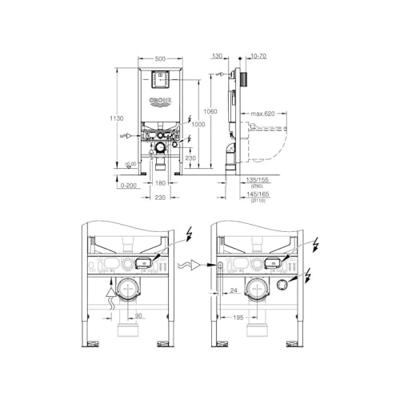 Grohe Inbouwreservoir Rapid SLX met Afvoerbocht