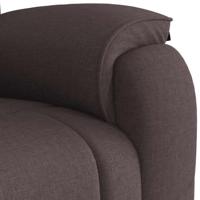 Fauteuil verstelbaar stof donkerbruin - thumbnail