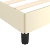 Bedframe met hoofdbord kunstleer crèmekleurig 100x200 cm - thumbnail