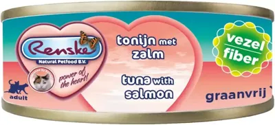 Renske vezel kattenvoer tonijn & zalm 70g