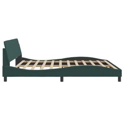 Bedframe zonder matras 200x200 cm fluweel donkergroen Bedframe zonder matras 200x200 cm fluweel donkergroen