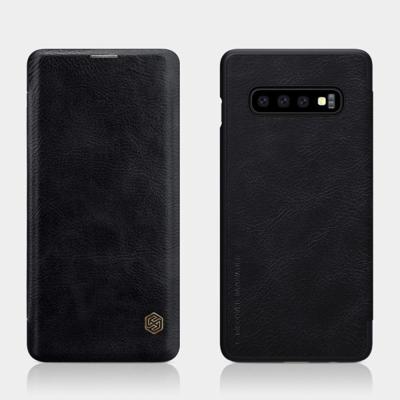 NILLKIN QIN serie Crazy Horse textuur horizontale Flip leren Case voor Galaxy S10 PLUS, met kaartslot (zwart)