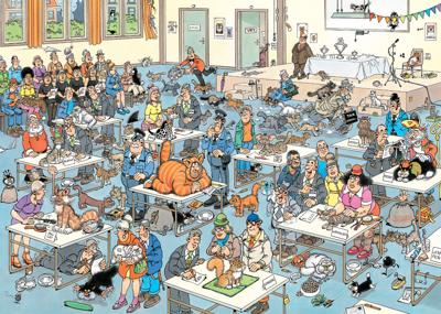 Jan Van Haasteren legpuzzel - de kattenshow - 1000st. - thumbnail
