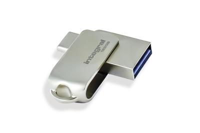 Integral 360-C Dual USB-C & USB 3.0 stick, 256 GB