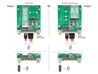 DELOCK converter USB 3.1 Gen 2 USB B/SATA 22 Pin > M.2 / SATA