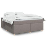 Boxspring met matras stof taupe 180x200 cm - thumbnail