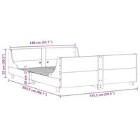 Bedframe zonder matras massief grenenhout 140x200 cm - thumbnail