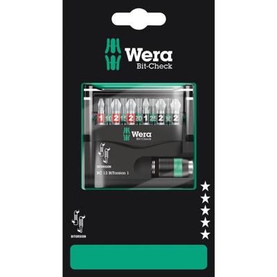 Wera Bit-Check 12 BiTorsion 1 SB 05136385001 Bitset 1/4 (6,3 mm) Incl. bithouder Wera Bit-Check 12 BiTorsion 1 SB 05136385001 Bitset 1/4 (6,3 mm) Incl. bithouder