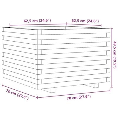 Plantenbak 70x70x49,5 cm massief grenenhout Plantenbak 70x70x49,5 cm massief grenenhout