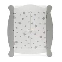 Poppen Kledingkastje - Grey Stars - thumbnail