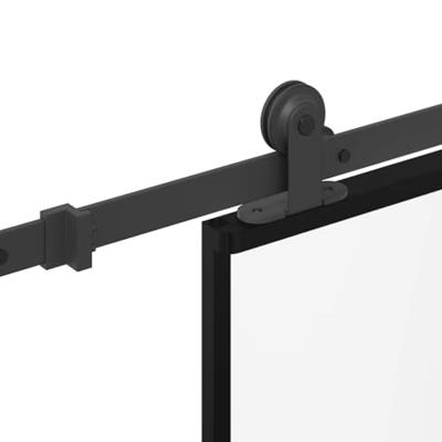 Schuifdeur met beslag 90x205 cm ESG-glas en aluminium - thumbnail