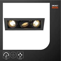 SLV 115530 4024163151504 Inbouwlamp GU10 Zwart (mat) - thumbnail