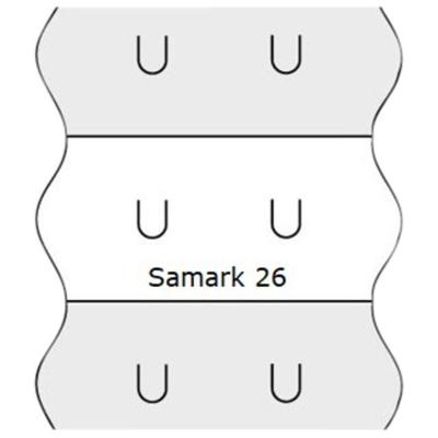 Prijsetiket 12x26mm Sato Samark afneembaar wit | 36 stuks