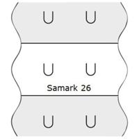 Prijsetiket 12x26mm Sato Samark afneembaar wit | 36 stuks - thumbnail