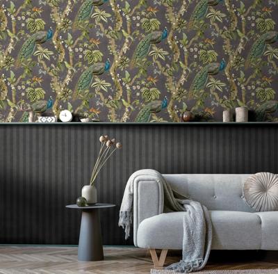 Dutch Wallcoverings Arboretum - Cassia Charcoal - Multi