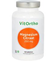 Vitortho Magnesium Citraat Tabletten 200mg - thumbnail