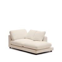 Kave Home Chaise Longue 'Gala' Chenille, Rechts, kleur Beige - thumbnail