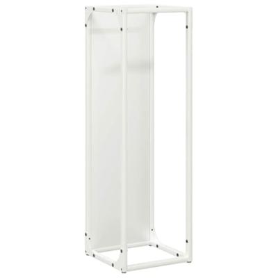 VidaXL Brandhoutrek 25x25x80 cm koudgewalst staal wit VidaXL Brandhoutrek 25x25x80 cm koudgewalst staal wit