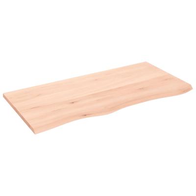 Wandschap 100x50x2 cm onbehandeld massief eikenhout