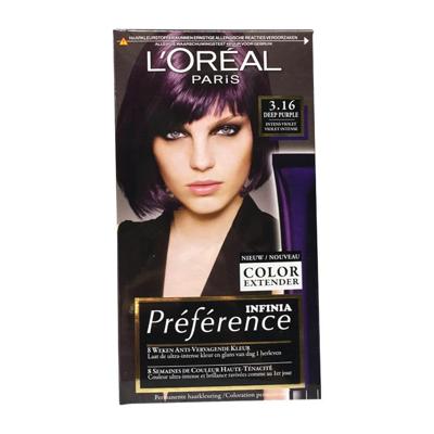 L’Oréal Paris Préférence Infinia 3.16 Deep Purple P38 haarkleuring Violet L’Oréal Paris Préférence Infinia 3.16 Deep Purple P38 haarkleuring Violet
