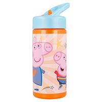 Waterfles Peppa Pig Having fun Roze PVC 410 ml - thumbnail