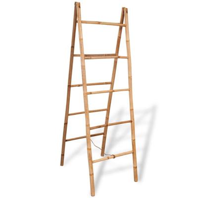 Dubbele handdoekenladder met 5 tredes 50x160 cm bamboe