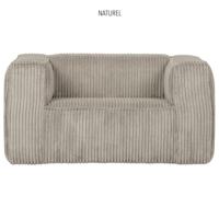 WOOOD Fauteuil 'Bean' Rib, kleur Naturel - thumbnail