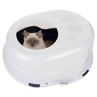 Trixie 40330 Luiz Top Entry, kattentoilet, 63 × 42 × 49 cm, donkerblauw/parelmoer - thumbnail