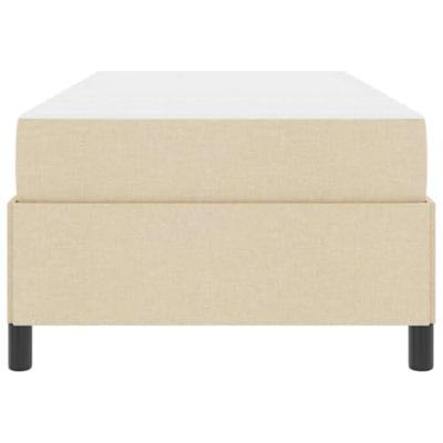 Boxspring bed Crème, Zwart 90 x 200 cm Stof, Engineered Hout