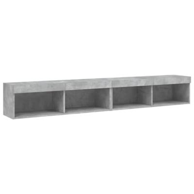 Tv-meubels met LED-verlichting 2 st 100x30x30 cm betongrijs